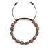 Bracelet en macramé avec galets et pierres précieuses, bronze | bronze à canon